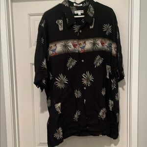 Pierre Cardin Black and Gray Patterned Men's Shirt